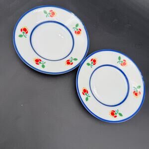 Fitz and Floyd "Fleuri" Saucers  Set of 2 Vintage 5 5/8"